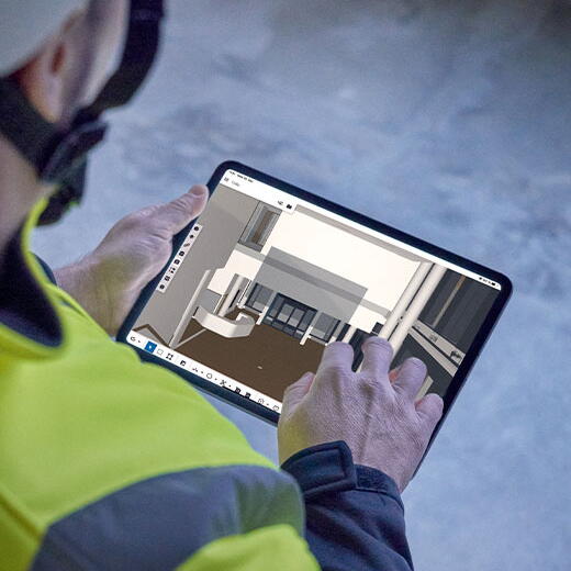 Trimble Connect Tablet Benutzeroberfläche