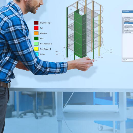 대형 화면에서 향상된 Tekla Structural Designer 변위