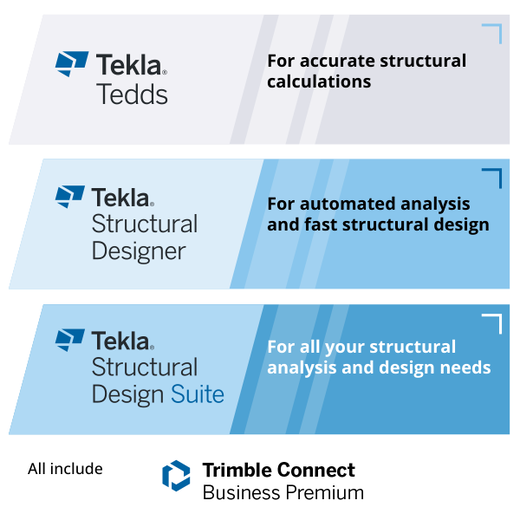 Tekla analysis and design subscription plans for Tekla Structural Designer and Tekla Tedds