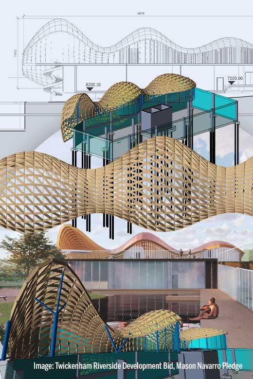 Twickenham Riverside con Tekla Structural Designer 