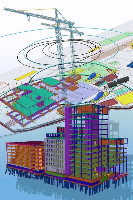 NCC OOPS Area plan and structural frame model