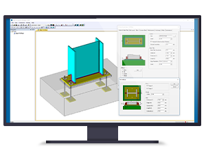 Tekla Connection Designer column base feature, rib stiffeners