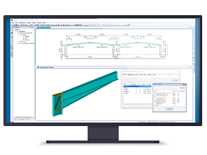 Tekla Portal Frame Designer analysis and design, integrated connection design