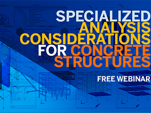 Tekla Structural Designers concrete model screenshots showing analysis