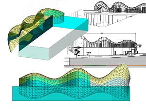 MNP Tekla Structural Designer screenshot showing wind model of Twickenham Riverside Development Bid and drawing