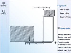 Steel masonry support design 