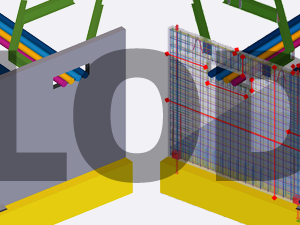 Comparação do nível LOD alto e baixo do modelo de desenvolvimento