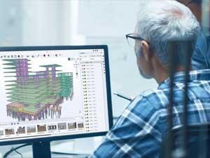 Trimble Connect - Ansicht auf Computerbildschirm
