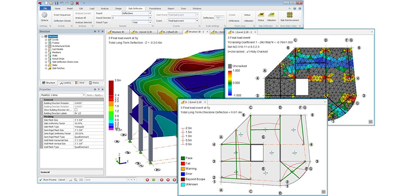 Deflexiones de losa simplificadas con Tekla Structural Designer