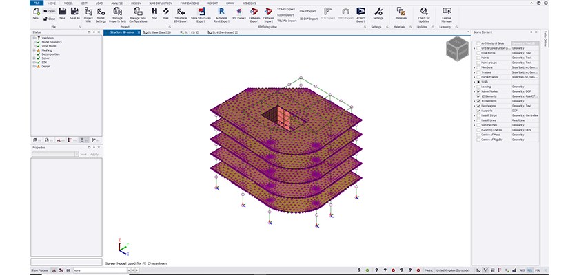 Deflexiones de losa simplificadas con Tekla Structural Designer