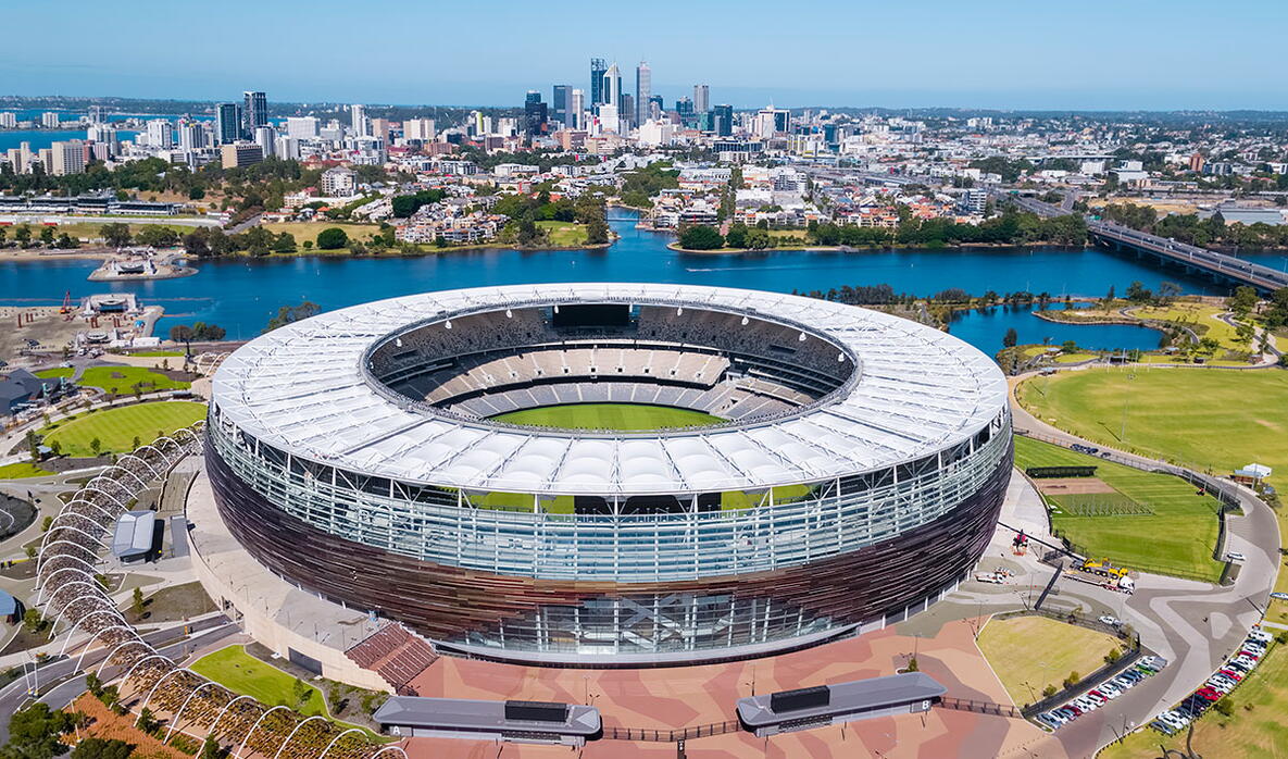 Optus Stadium: Proyecto ágil de software BIM completado antes de lo previsto